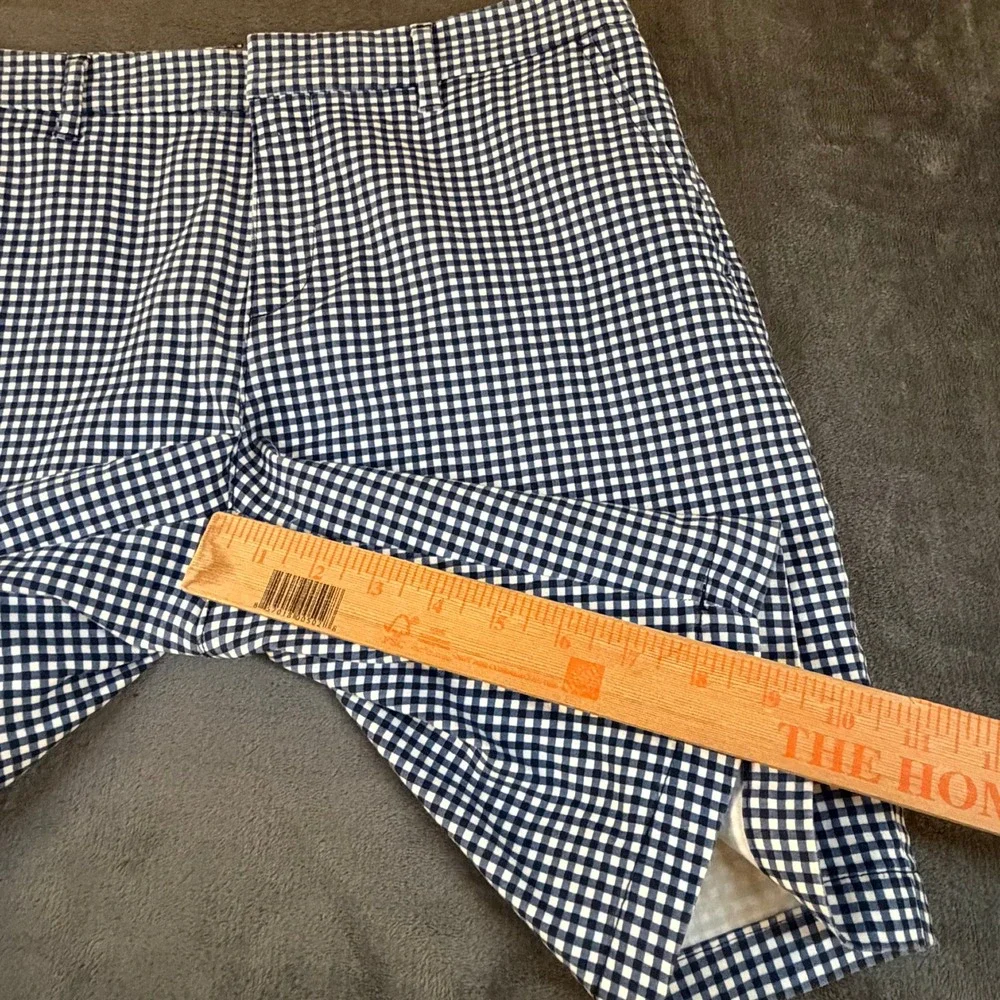 Tommy Hilfiger Gingham Plaid Shorts Blue White Casual Stretch Women Size 8 32x9